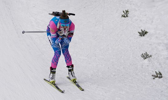 Italy Biathlon Worlds Women Sprint