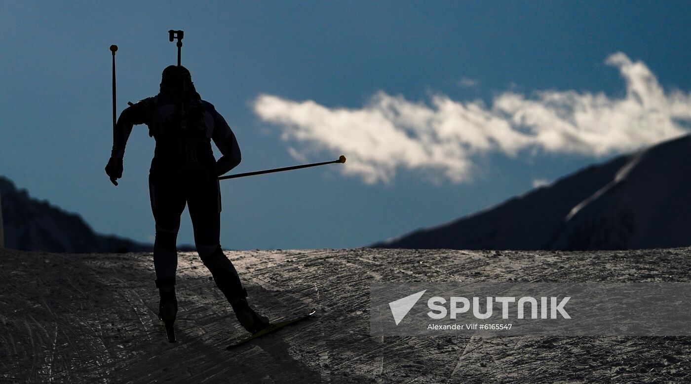 Italy Biathlon Worlds Women Sprint