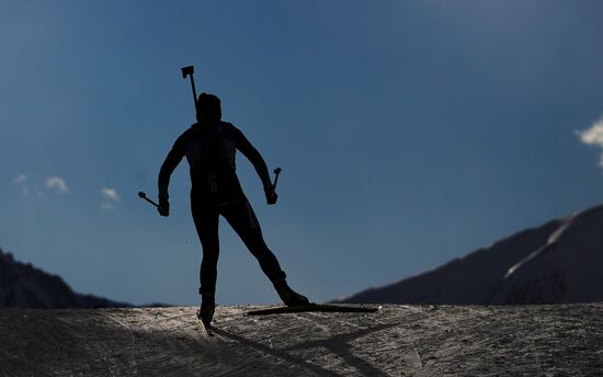 Italy Biathlon Worlds Women Sprint