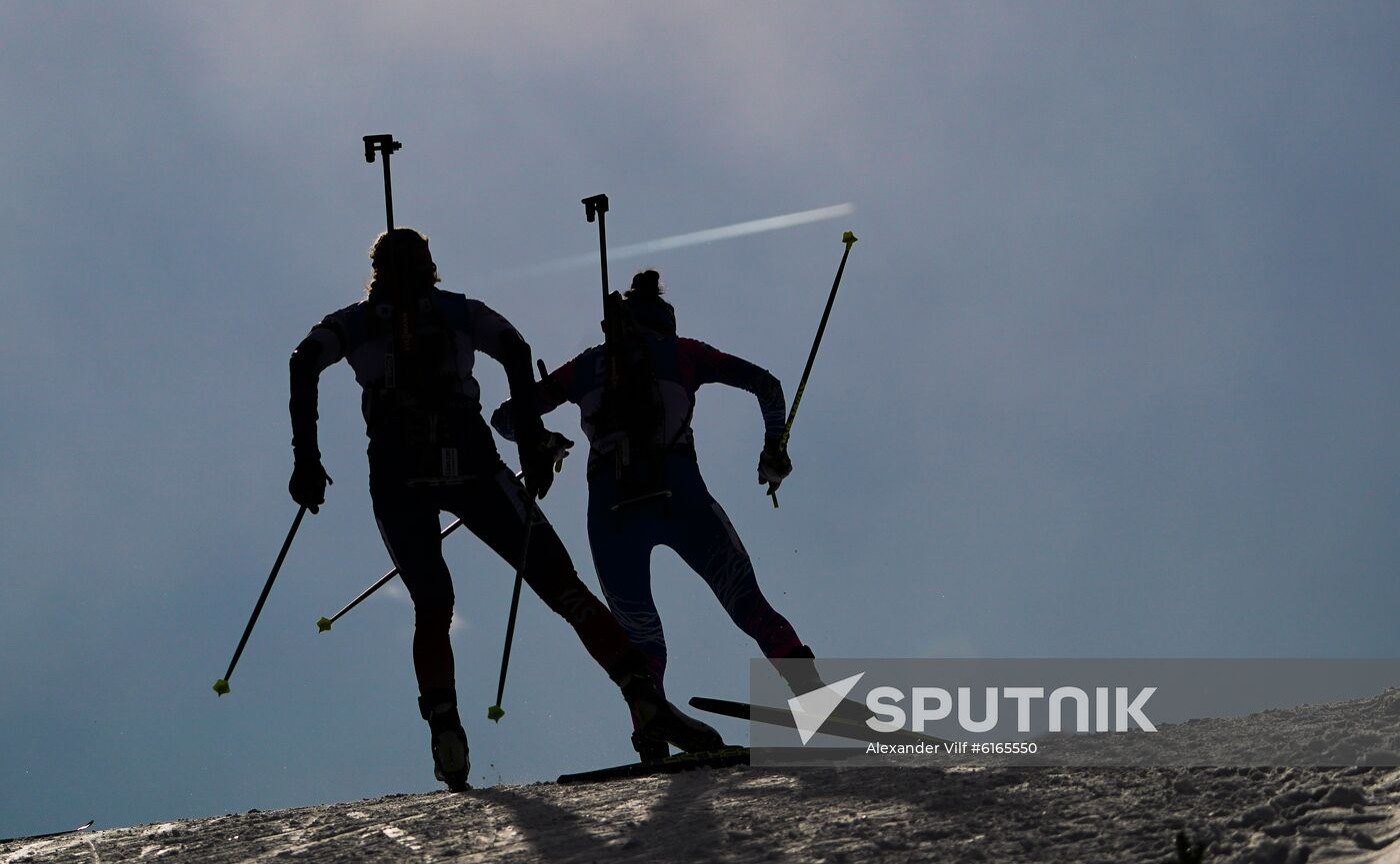Italy Biathlon Worlds Women Sprint