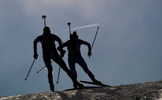 Italy Biathlon Worlds Women Sprint