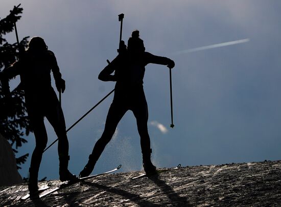 Italy Biathlon Worlds Women Sprint