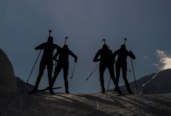 Italy Biathlon Worlds Women Sprint