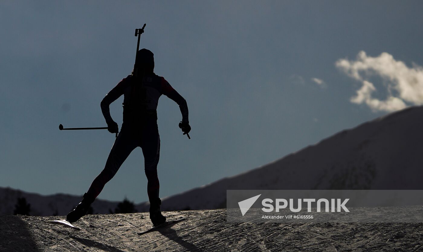 Italy Biathlon Worlds Women Sprint