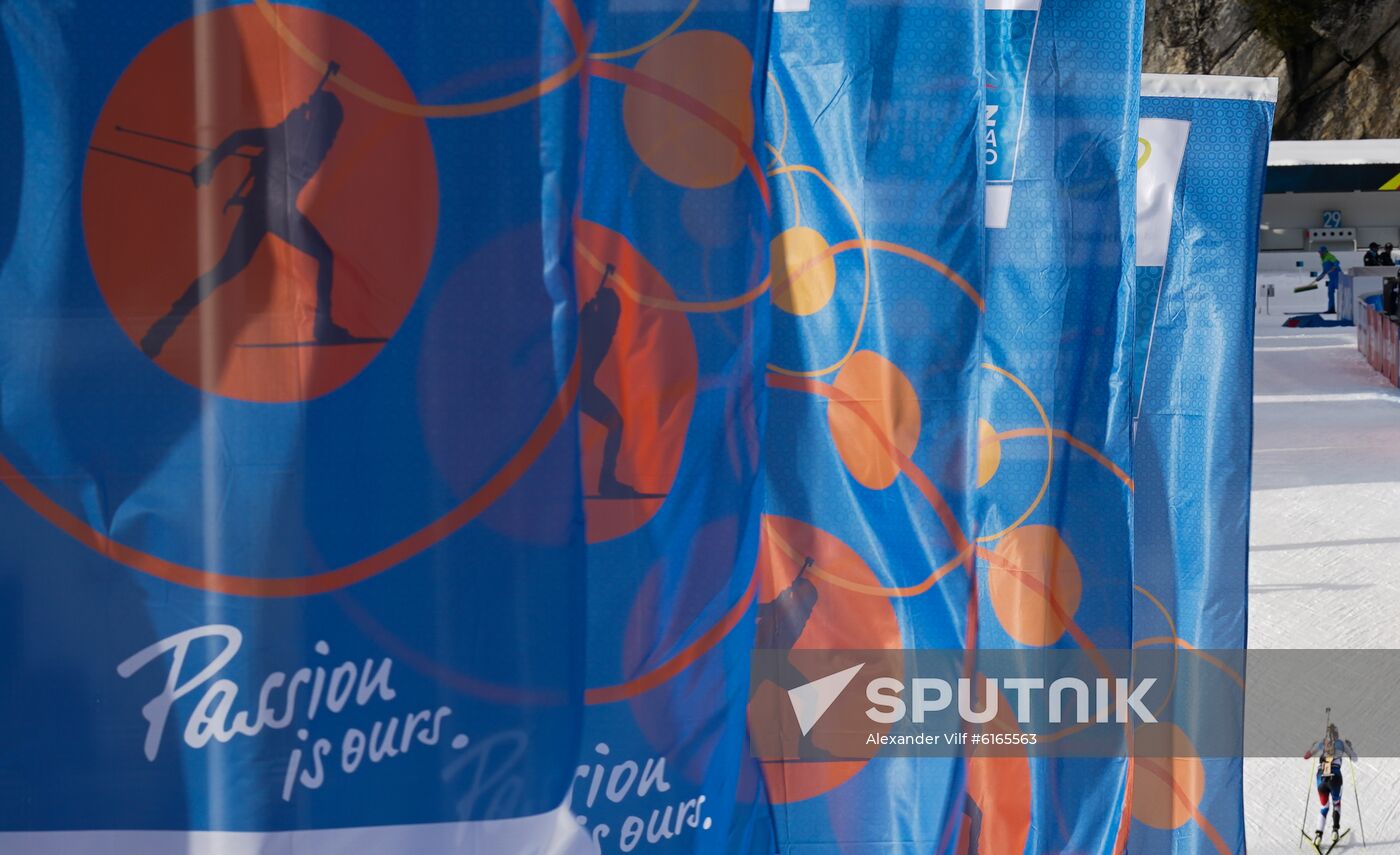 Italy Biathlon Worlds Women Sprint