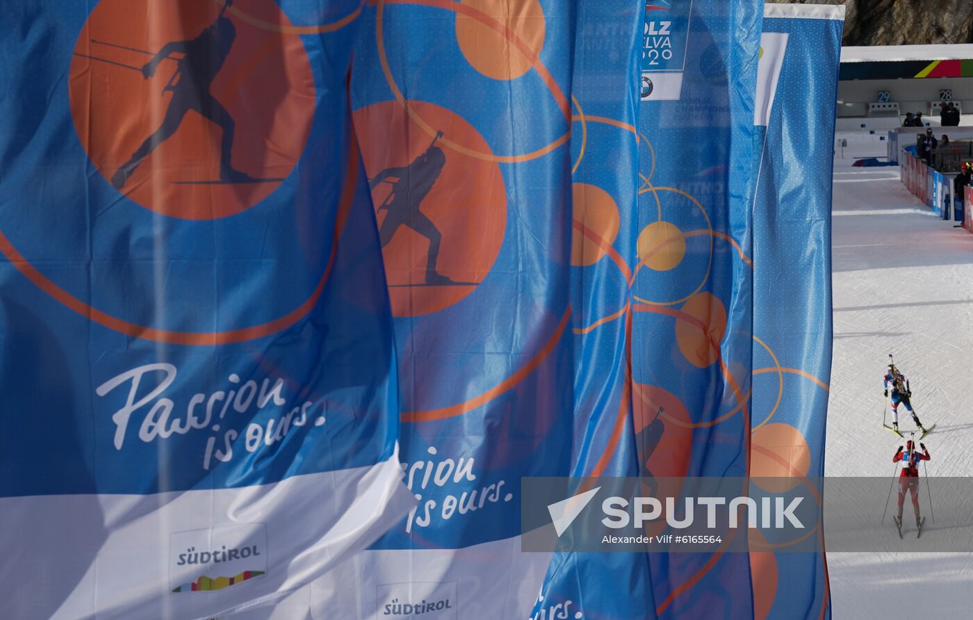 Italy Biathlon Worlds Women Sprint