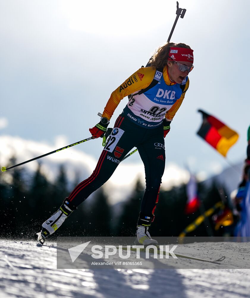 Italy Biathlon Worlds Women Sprint
