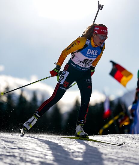Italy Biathlon Worlds Women Sprint