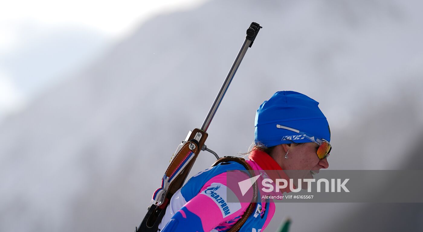Italy Biathlon Worlds Women Sprint