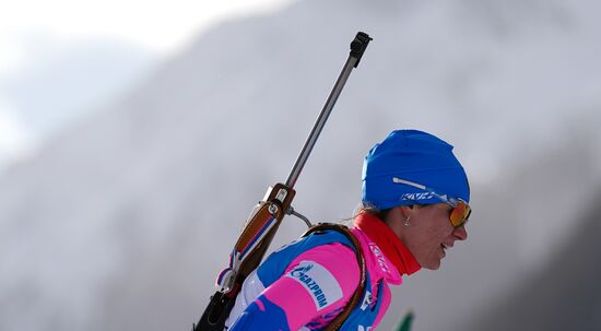 Italy Biathlon Worlds Women Sprint