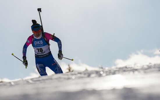 Italy Biathlon Worlds Women Sprint