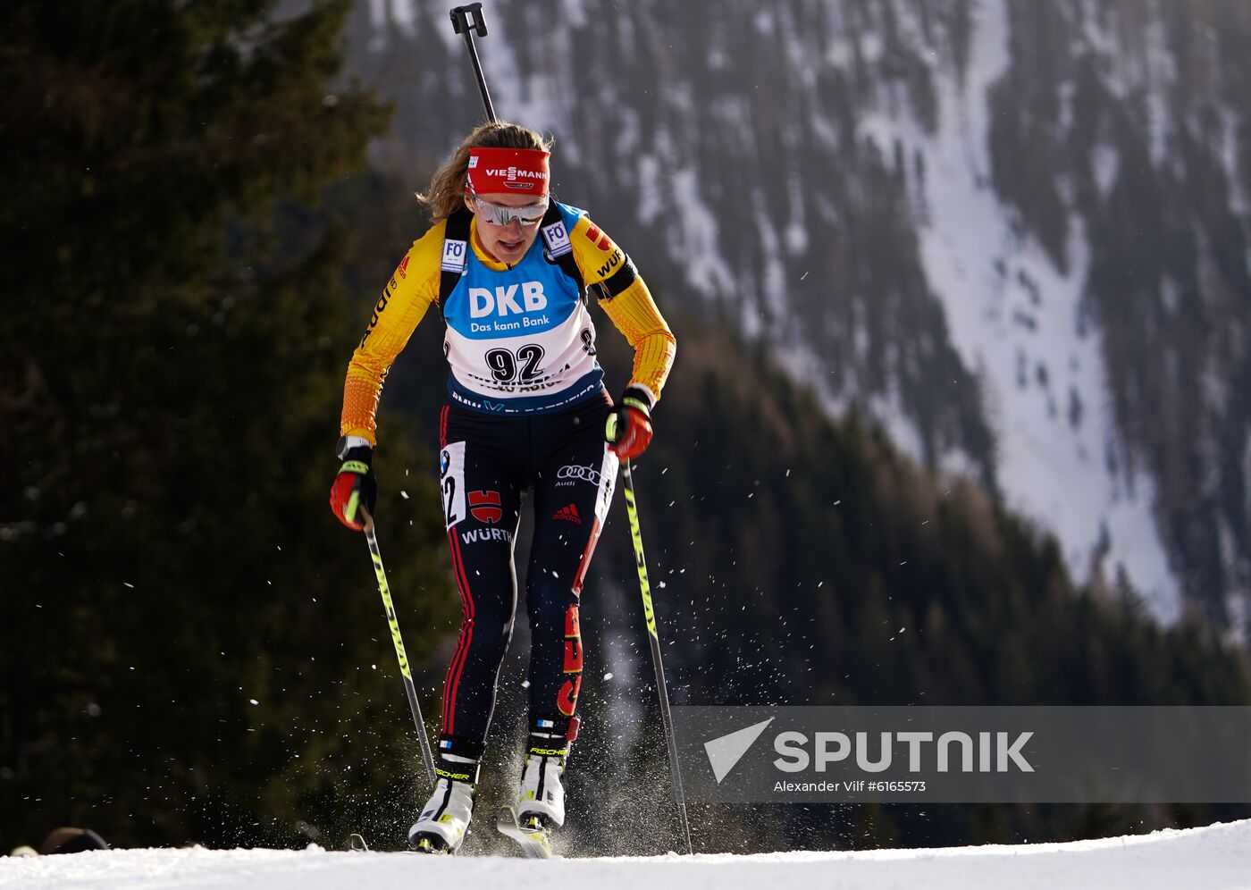 Italy Biathlon Worlds Women Sprint
