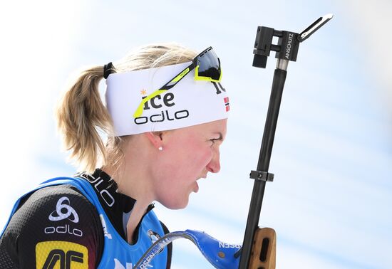 Italy Biathlon Worlds Women Sprint