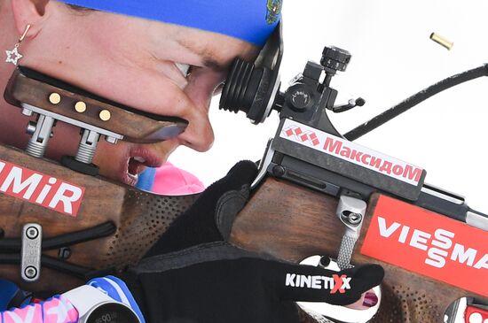 Italy Biathlon Worlds Women Sprint