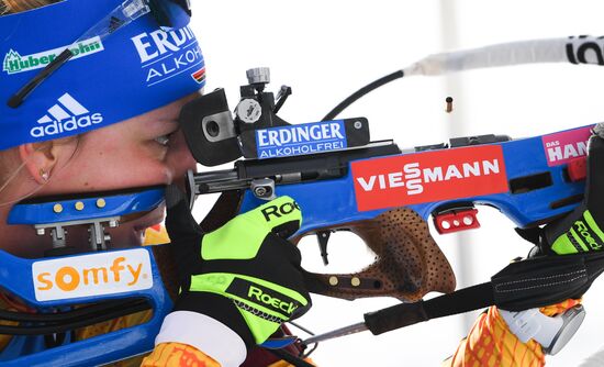 Italy Biathlon Worlds Women Sprint