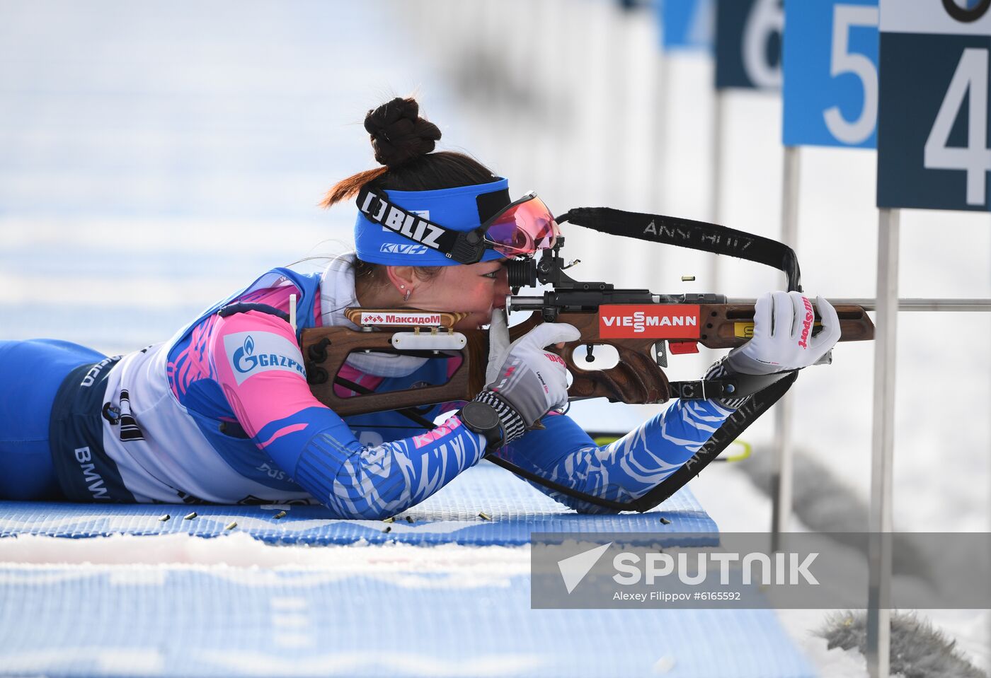 Italy Biathlon Worlds Women Sprint