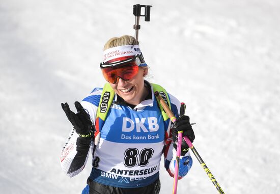 Italy Biathlon Worlds Women Sprint