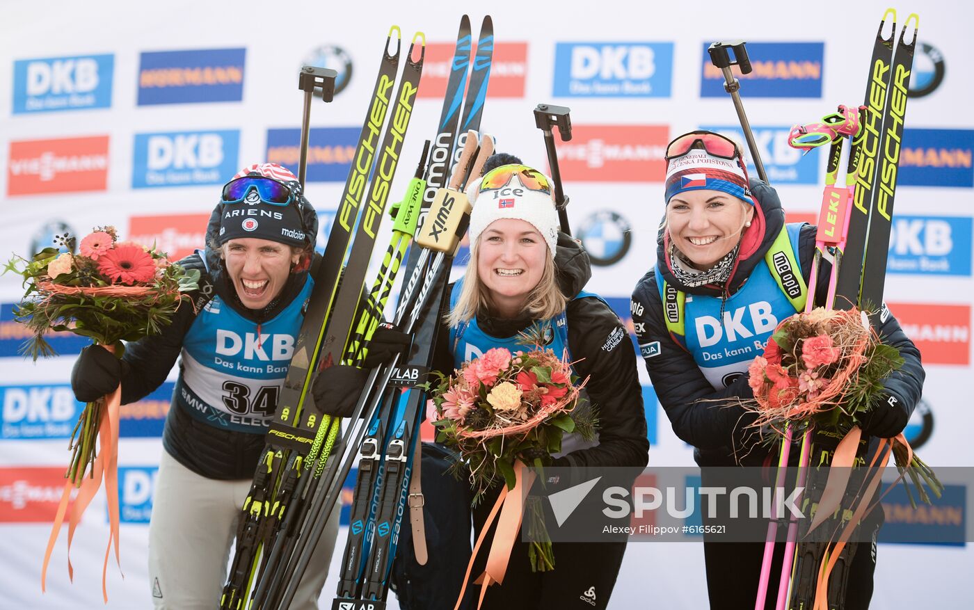 Italy Biathlon Worlds Women Sprint