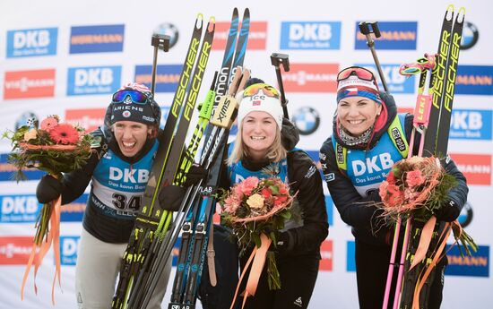 Italy Biathlon Worlds Women Sprint