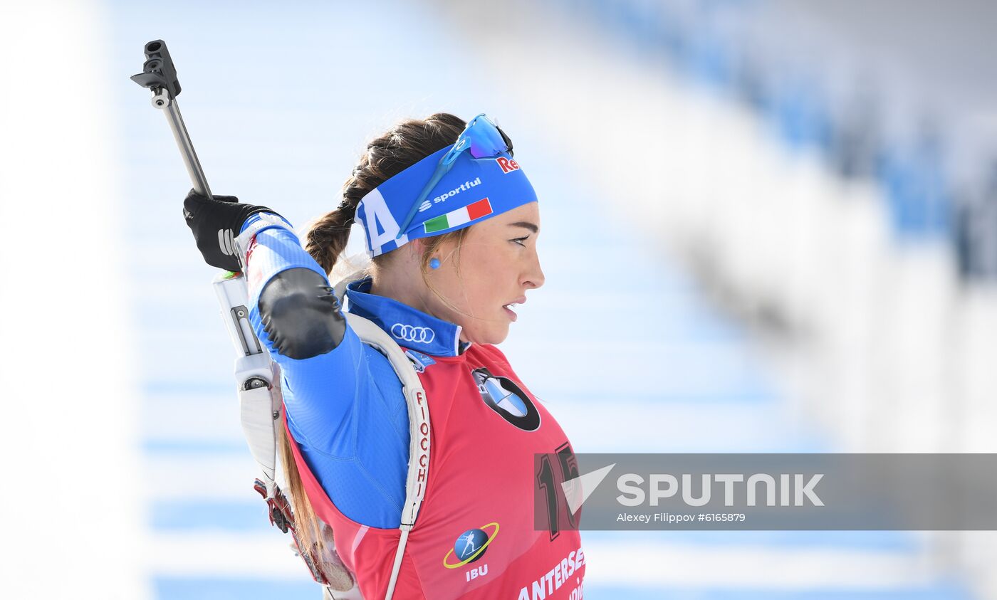 Italy Biathlon Worlds Women Sprint