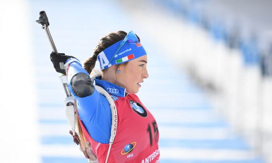 Italy Biathlon Worlds Women Sprint