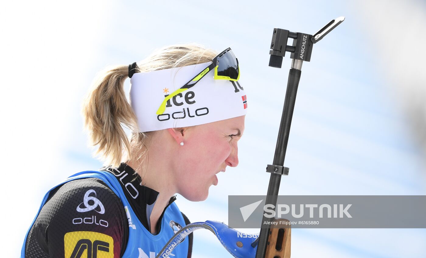 Italy Biathlon Worlds Women Sprint