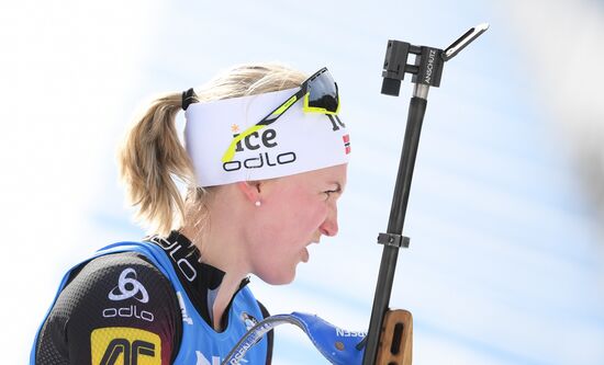 Italy Biathlon Worlds Women Sprint