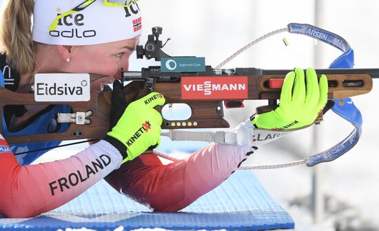 Italy Biathlon Worlds Women Sprint