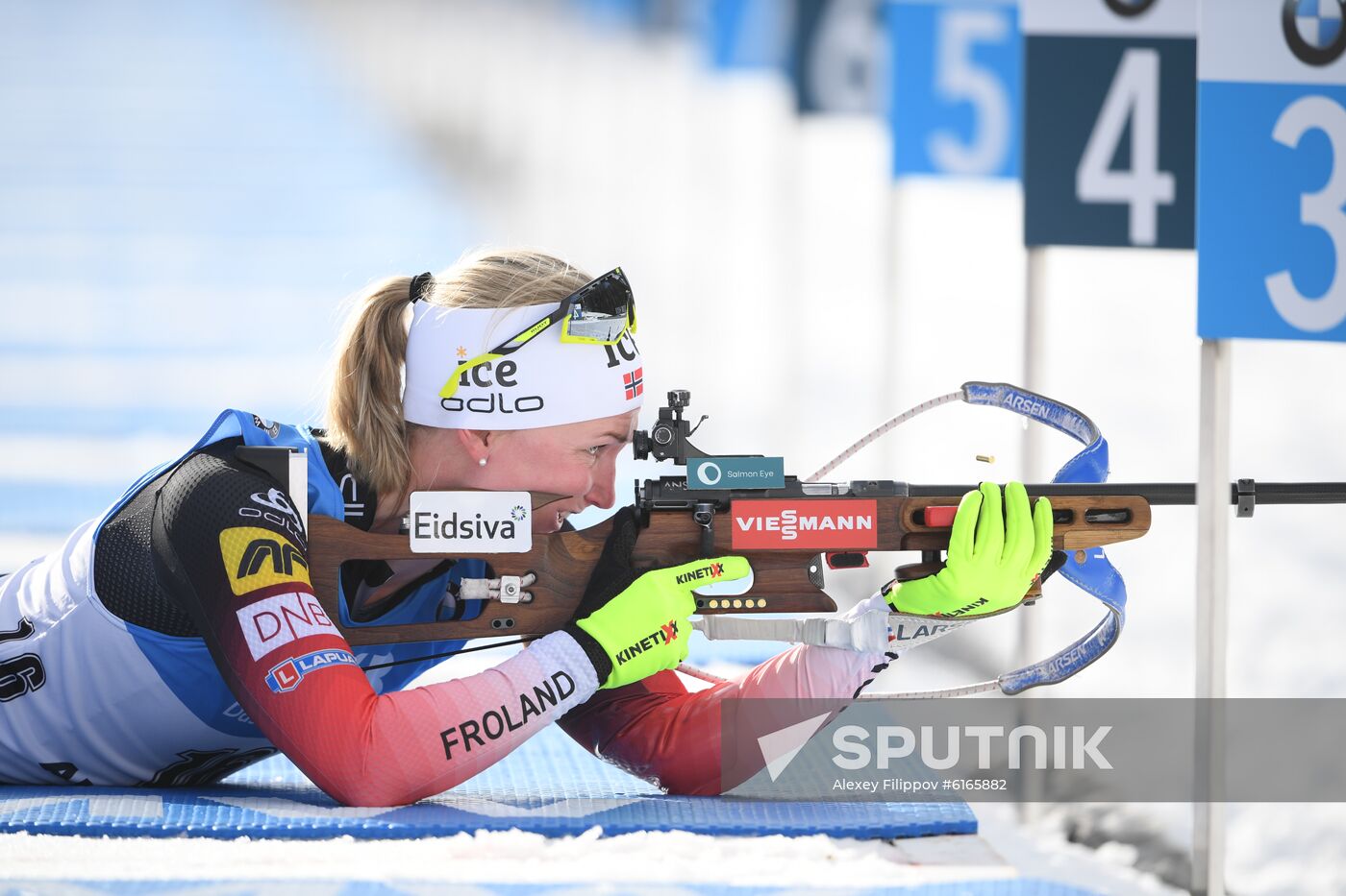 Italy Biathlon Worlds Women Sprint
