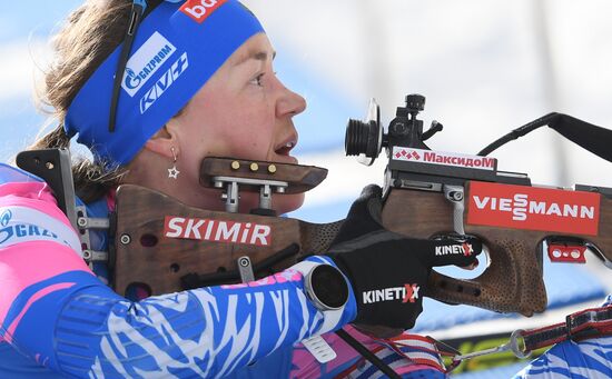 Italy Biathlon Worlds Women Sprint