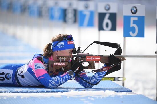 Italy Biathlon Worlds Women Sprint