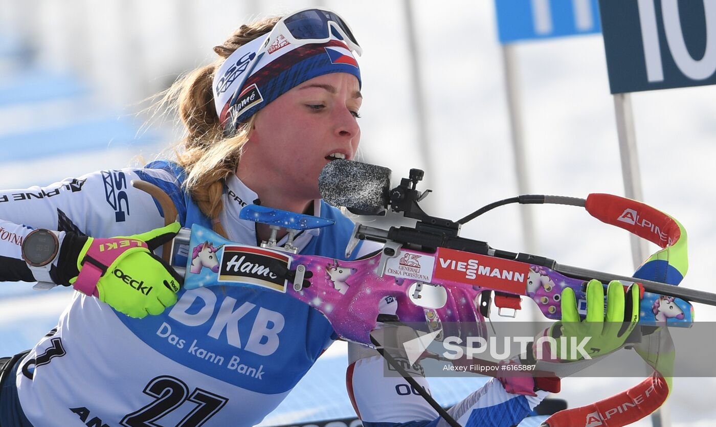 Italy Biathlon Worlds Women Sprint