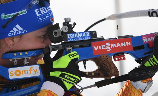 Italy Biathlon Worlds Women Sprint