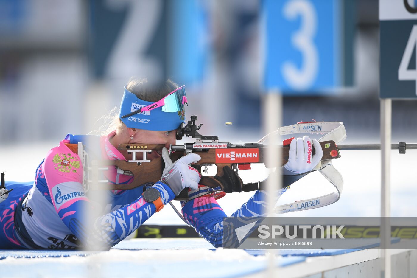 Italy Biathlon Worlds Women Sprint