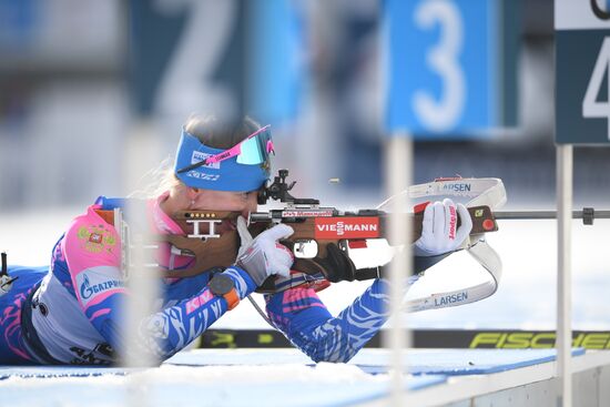 Italy Biathlon Worlds Women Sprint