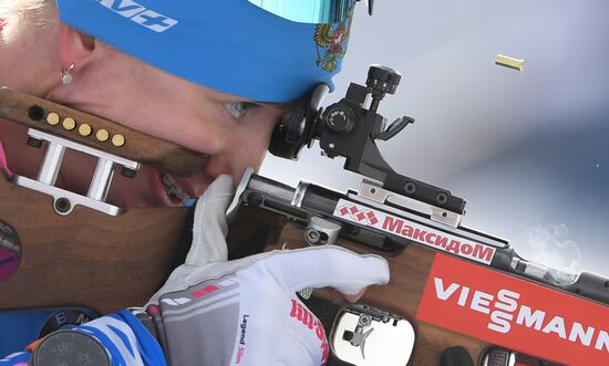 Italy Biathlon Worlds Women Sprint