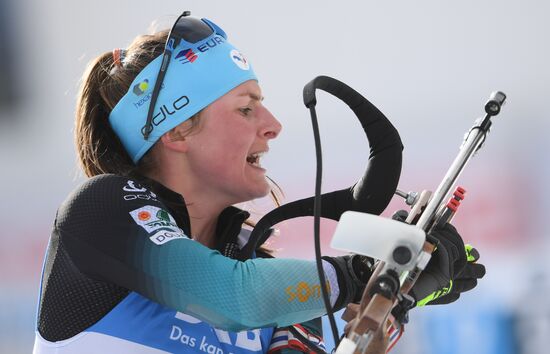 Italy Biathlon Worlds Women Sprint