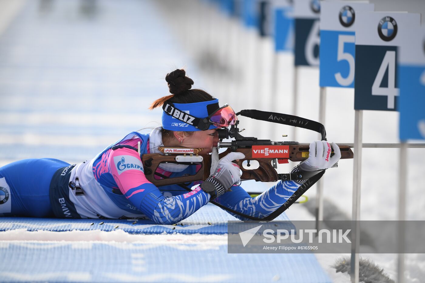 Italy Biathlon Worlds Women Sprint