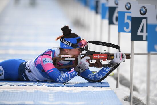 Italy Biathlon Worlds Women Sprint