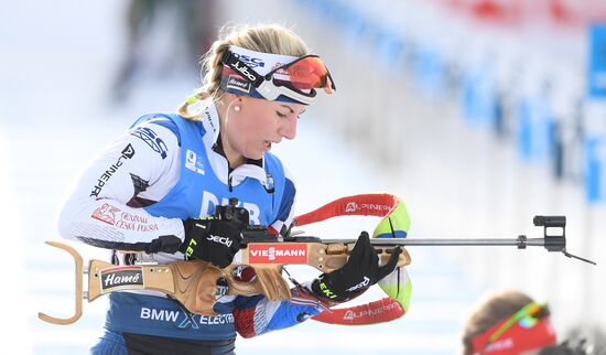 Italy Biathlon Worlds Women Sprint