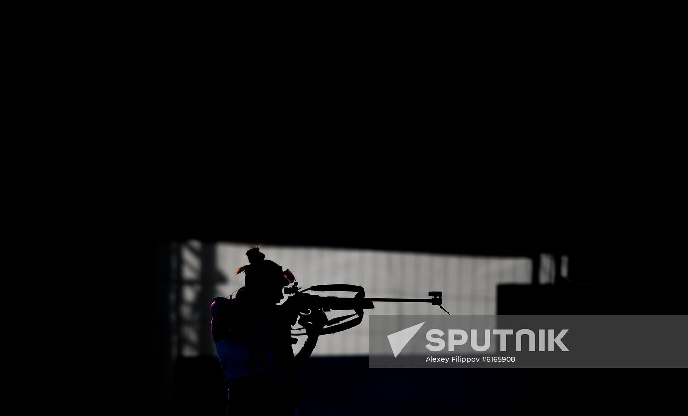 Italy Biathlon Worlds Women Sprint