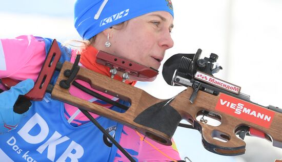 Italy Biathlon Worlds Women Sprint