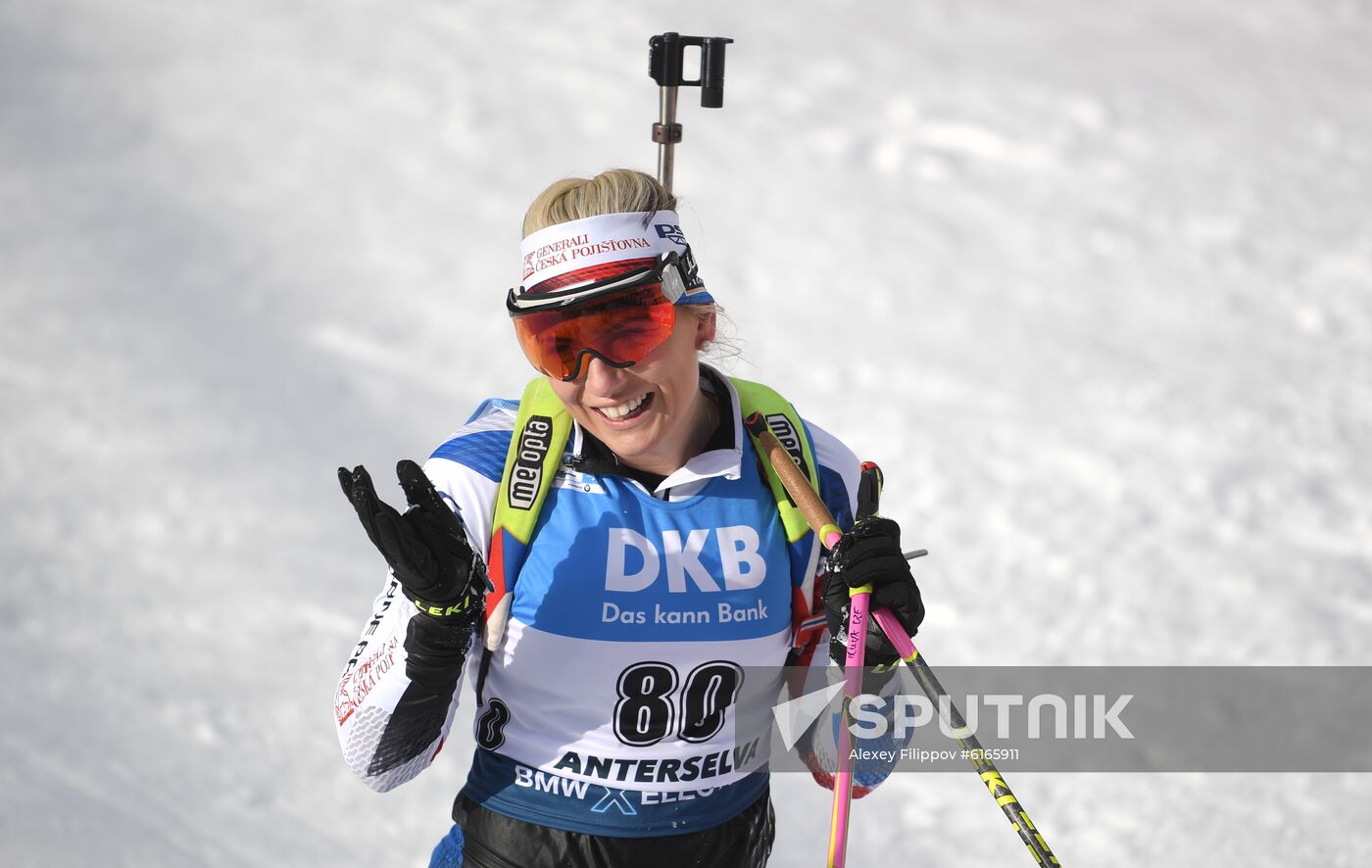 Italy Biathlon Worlds Women Sprint