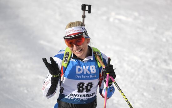 Italy Biathlon Worlds Women Sprint