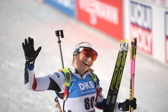 Italy Biathlon Worlds Women Sprint