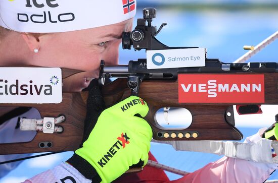 Italy Biathlon Worlds Women Pursuit
