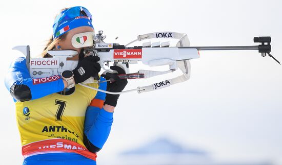 Italy Biathlon Worlds Women Pursuit