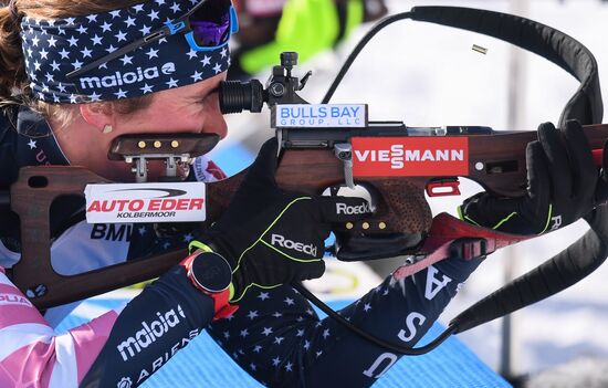 Italy Biathlon Worlds Women Pursuit
