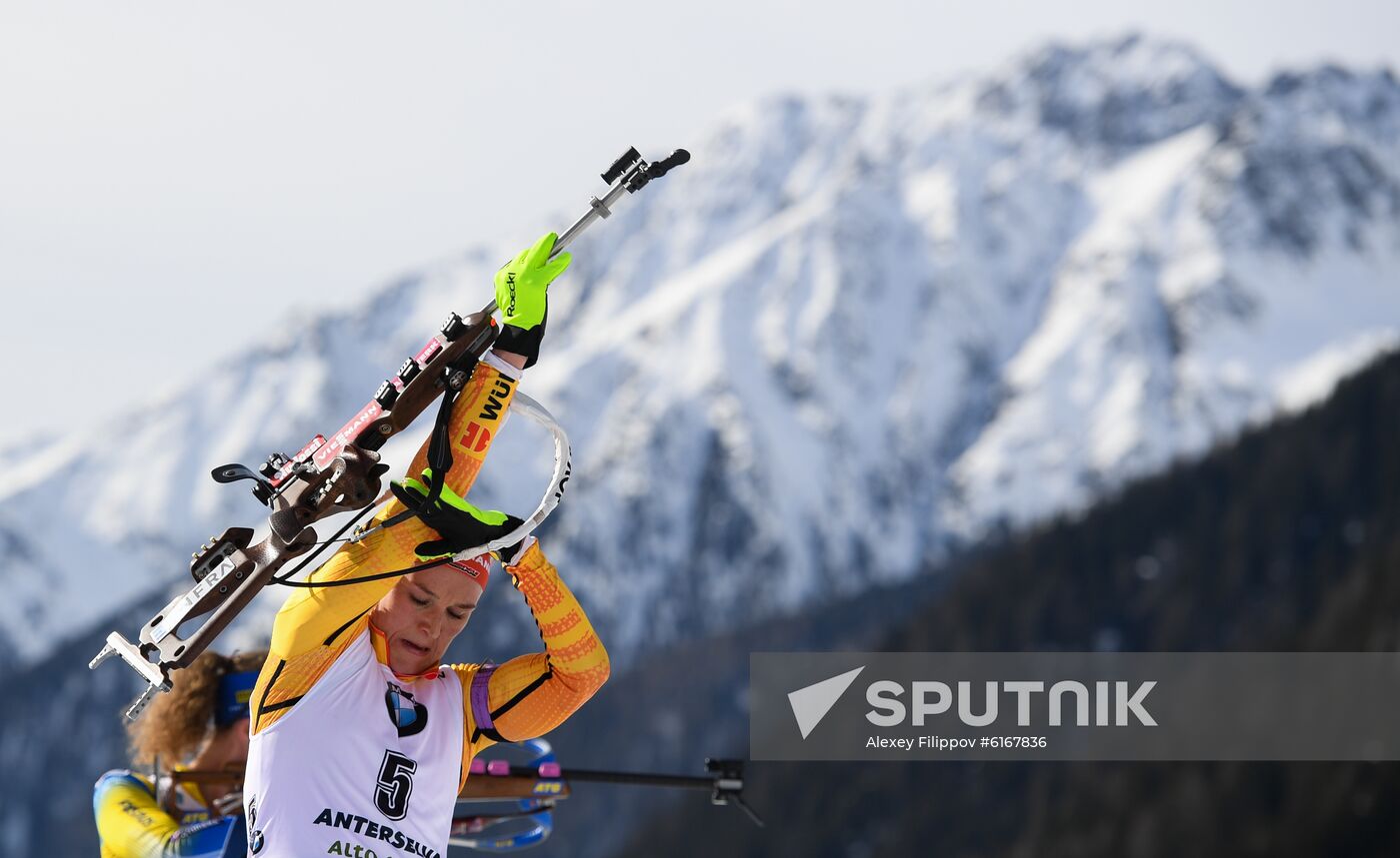 Italy Biathlon Worlds Women Pursuit