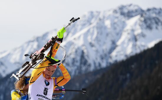 Italy Biathlon Worlds Women Pursuit